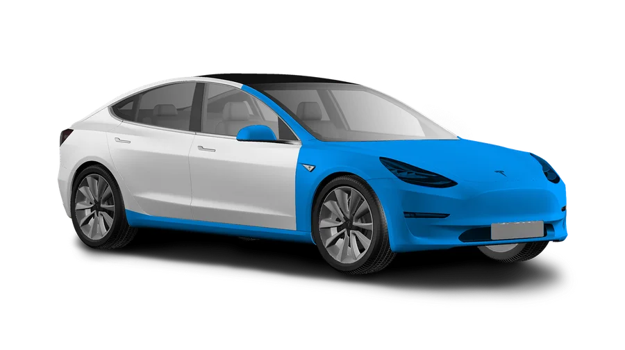 Track Pack paint protection film coverage